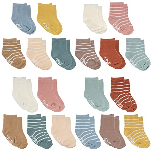 Little Me unisex baby Muted Colors 20 Pack Socks, Multi, 0-24 Months US
