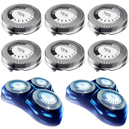 HQ8 Replacement Heads for Philips Norelco Shavers, HQ8 Heads Upgraded, 6-Pack