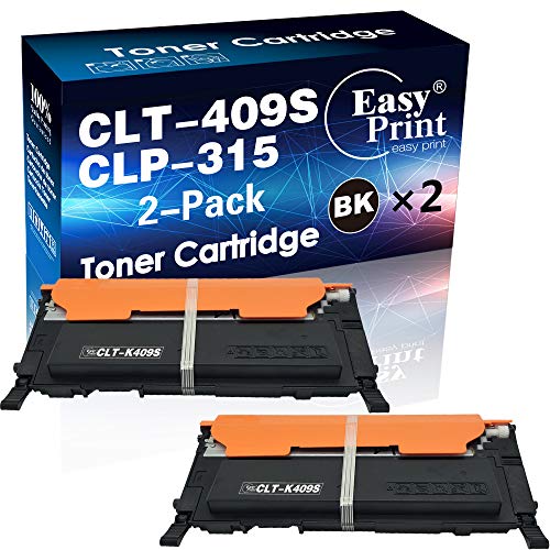 EASYPRINT (2-Pack of Black Combo) Compatible CLT-409S CLT-K409S Toner Cartridge CLT409S Used for Samsung CLP-310 CLP-315 CLP-310N CLP-315W CLX-3170FN 3175N 3175FN 3175FW Printers