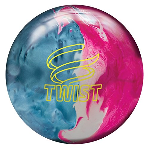 Brunswick Bowling Twist Reactive Ball, Sky Blue/Pink/Snow, Size 10