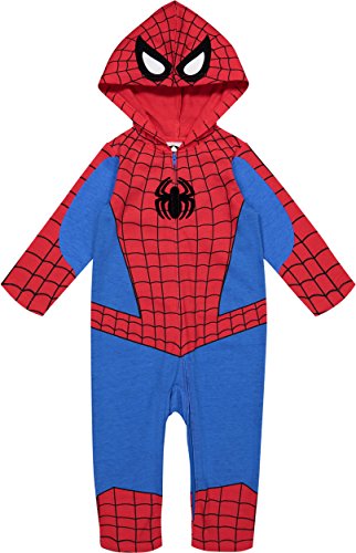 Marvel Avengers Spider-Man Toddler Boys Zip Up Cosplay Coverall 3T