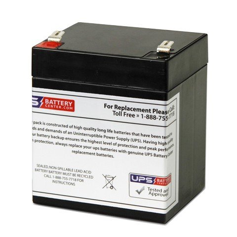 Replacement Battery Long WP5-12 12V 5Ah with F2 Terminals