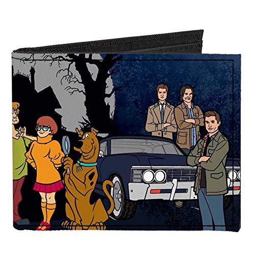 Buckle-Down Men's Standard Canvas Bifold Wallet-Scooby Doo Supernatural, 4.0' x 3.5'