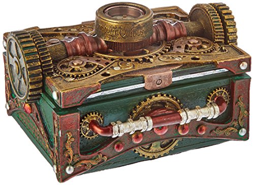 Pacific Trading Steampunk Trinket/Jewelry Box Steam Punk W/Compass