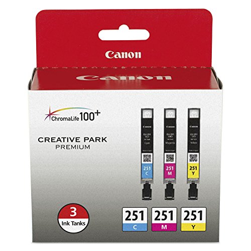 Canon CLI-251 3 Color Multi Pack Compatible to MG6320, iP7220, MG5420, MX922, MX722, MG7120, MG6420, MG5520, iX6820, iP8720, MG7520, MG6620, MG5620