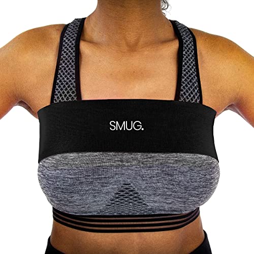 SMUG Breast Support Band For Women | Compression Band Prevent Breast Bounce, Pain & Injury | Adjustable Breast Support Band | Sports Bra Alternative for Running & Exercise | Sports Bra Band | Large