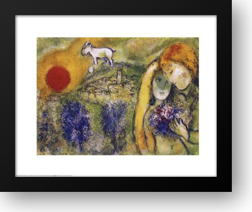 Lovers 24x20 Framed Art Print by Chagall, Marc