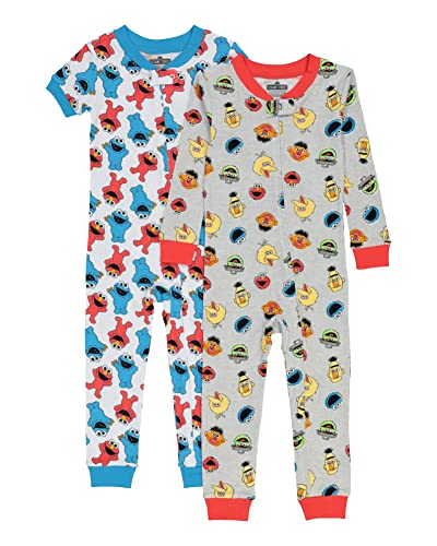 Sesame Street Boys' Little Footless Pajamas, Sesame PALS, 3T