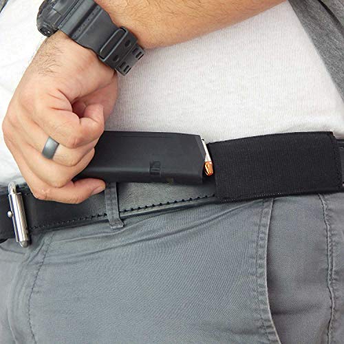 Ultimate Magazine Carrier for Concealed Carry | Elastic Magazine Carrier | Horizontal Extra Magazine Belt Carrier