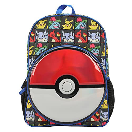 Bioworld Pokemon Evolutions With Molded Front Pokeball Panel 16' Youth Boys Backpack