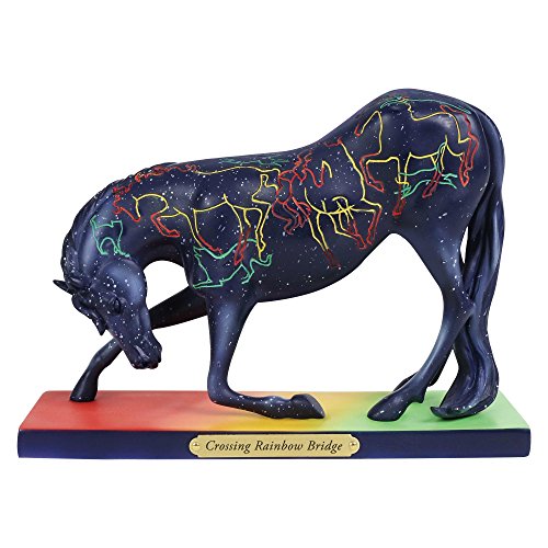 Enesco Trail of Painted Ponies “Crossing Rainbow Bridge, 5” Stone Resin Figurine, Multicolor