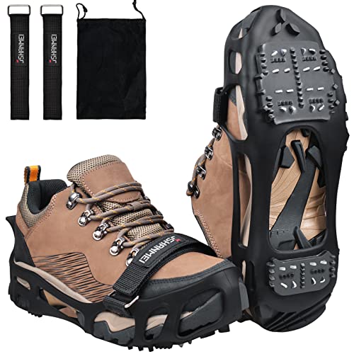 Ice Cleats Snow Traction Cleats for Walking on Snow and Ice Women Men Winter Outdoor Anti Slip Crampons Ice Cleats for Hiking Snow Boots Shoes