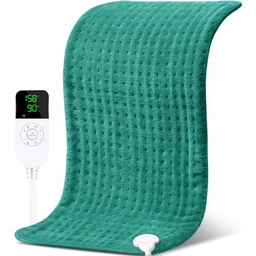 NOWWISH Heating Pad for Back Pain & Cramps - 17 'x 33', Moist Heat & Auto Shut Off, Machine Washable - Mothers Day Gifts for Women, Mom, Wife, Sister - Green