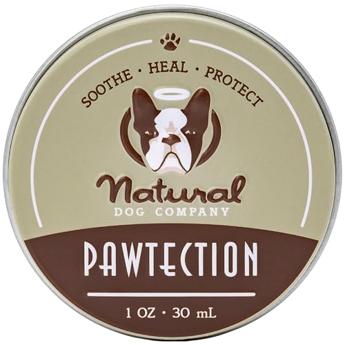 Natural Dog Company PawTection, 1 oz Tin, Veterinarian-Approved, All-Natural Dog Paw Balm and Moisturizer, Nourishing Dog Paw Protector for Rough Terrain and Harsh Temperatures