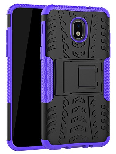 Yiakeng Samsung Galaxy J7 Refine Case,J7 2018,Galaxy J7 Top,J7 Crown,J7 Aero,J7 Aura,J7 Eon,J7 Star Case, Shockproof Protective with Kickstand Phone Cases for Samsung J737V,J737T (Purple)