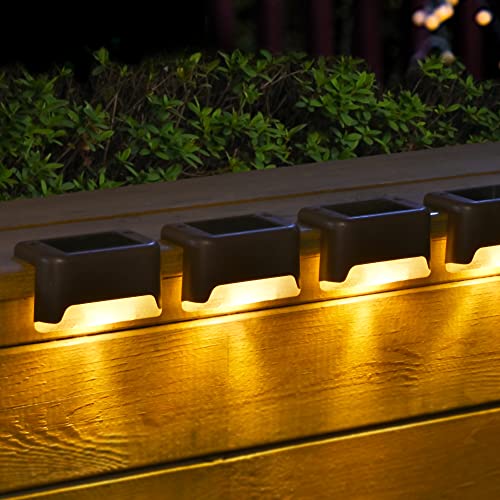 SOLPEX 20 Pack Solar Deck Lights Outdoor, Waterproof Led Lights for Outdoor Stairs, Step, Fence, Yard, Patio, and Pathway(Warm White)
