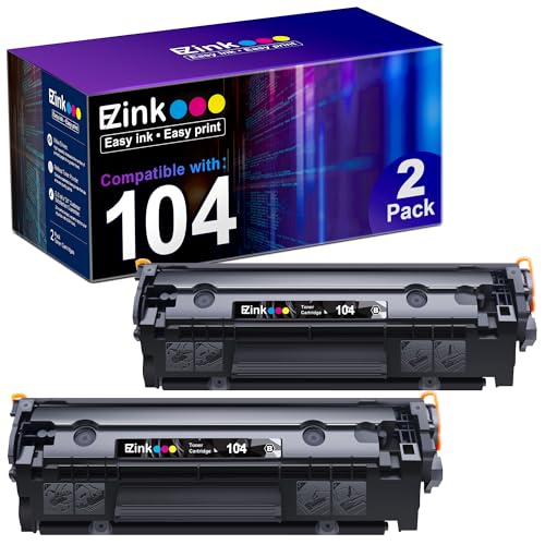 E-Z Ink (TM 104 CRG-104 Compatible Toner Cartridge Replacement for Canon 104 FX-10 FX-9 to use with FAXPHONE L90 L120 ImageClass D420 D480 MF4350d MF4150 MF4270 MF4370 MF4690 Printer (Black, 2 Pack)