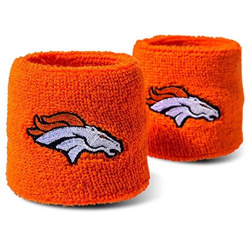 Franklin Sports unisex Wristbands Franklin Sports NFL Denver Broncos Embroidered Wristbands, Team Specific, OSFM US