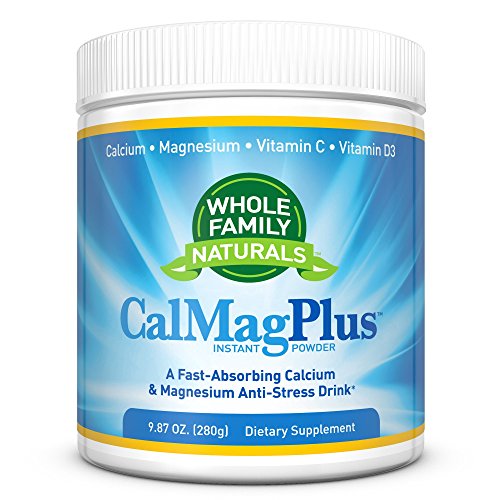 Calcium Magnesium Powder Supplement - CalMag Plus with Vitamin C & D3 - Gluten Free, Non GMO - Natural Calm Cal Mag Drink - Cal-Mag for Muscles