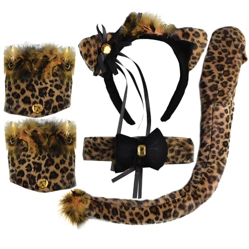 amscan Vibrant Colorful Blend Leopard Kitty Set - Adult Size - Perfect for Cosplay & Themed Parties