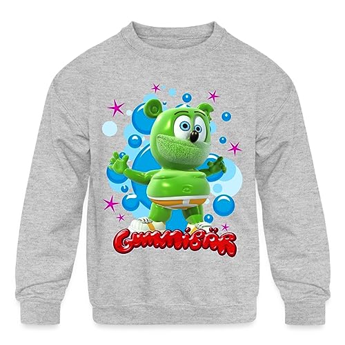 Spreadshirt Gummibär Gummy Bear Song Official License Kids' Crewneck Sweatshirt, S, heather gray