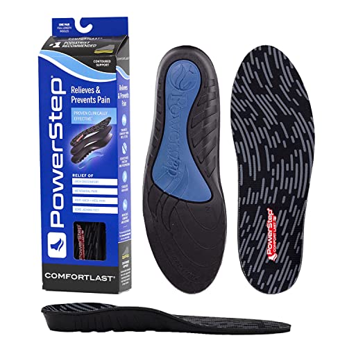 PowerStep Insoles, ComfortLast, Maximum Cushioning and Conforming Foam, Shock Absorbing Gel Inserts For Women and Men