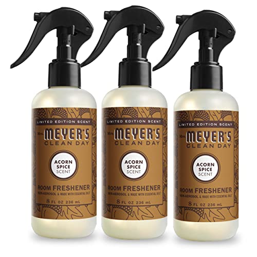 MRS. MEYER'S CLEAN DAY Room and Air Freshener Spray, Non-Aerosol Spray Bottle Infused with Essential Oils, Limited Edition Acorn Spice, 8 fl. oz - Pack of 3