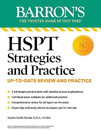 HSPT Strategies and Practice, Second Edition: 3 Practice Tests + Comprehensive Review + Practice + Strategies (Barron's Test Prep)