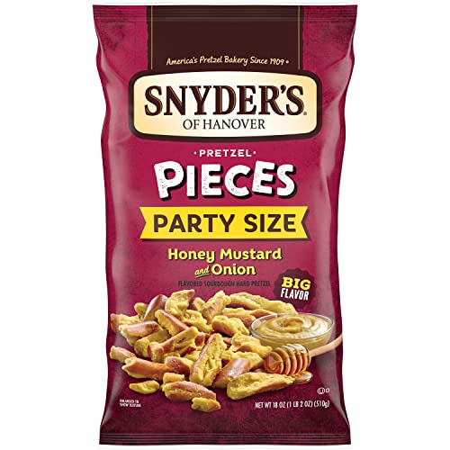 Snyder's of Hanover Pretzel Pieces, Honey Mustard and Onion, Party Size 18 Oz