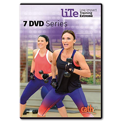Cathe Friedrich LITE Series Low impact 7 Workout DVD Program for Intermediate Women Exercisers - Use This Exercise Program for Cardio, Strength, Toning, Sculpting, HIIT, Kickboxing,and PHA Training