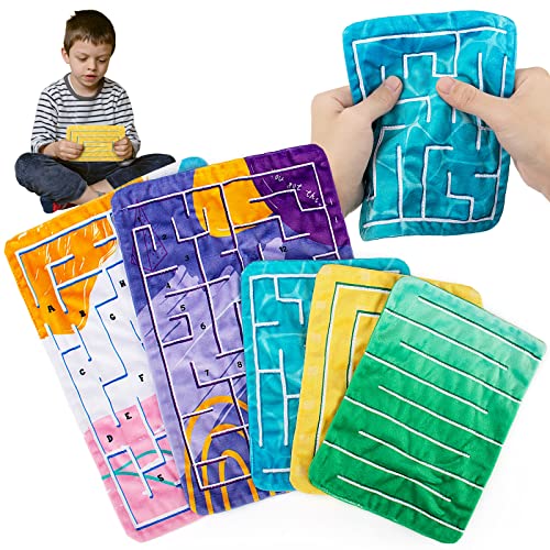 5 Pcs Marble Maze Mat Sensory Fidget Stress Relief Toys,Sensory Mat Anxiety Calming Toys,Tactile Sensory Toys for Kids Adults Teens Autism with Special Needs School Classroom Home Supplies,2 Sizes