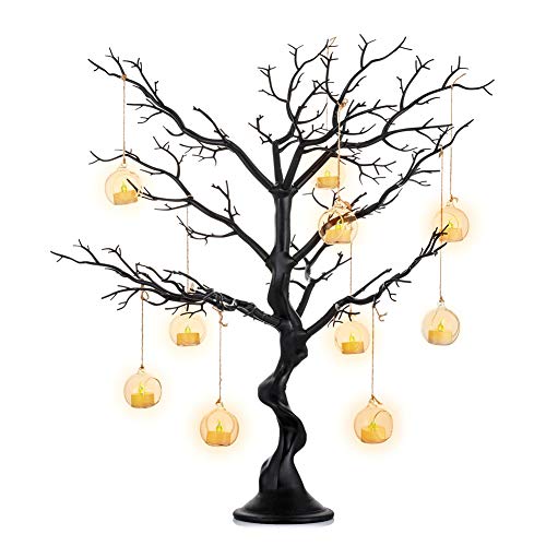 Sziqiqi Black Artificial Tree for Tree Centerpiece for Weddings Christmas Birthday Party Home Indoor Outdoor Decoration 30 inches