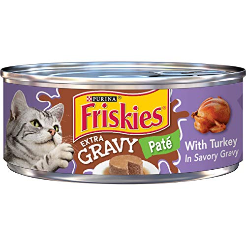 Purina Friskies Gravy Pate Wet Cat Food, Extra Gravy Pate With Turkey in Savory Gravy - (Pack of 24) 5.5 oz. Cans