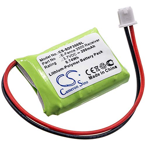 tengsintay CS Replacement Battery for Dogtra E-Fence 3500 Receiver, YS-300 Bark Collar 200mAh / 0.74Wh Equipment, Survey, Test