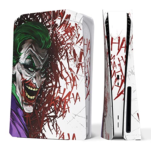 eXtremeRate eXcover Clown Hahaha Top Bottom Cover Compatible with ps5 Console Disc Edition, Replacement Faceplate Backplate Shell Skin Compatible with ps5 Console Disc Version - Console NOT Included