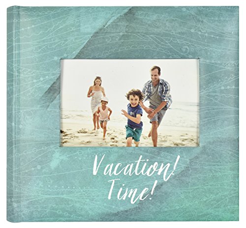 MCS 200-Pocket Vacation Time 4x6 Photo Album with Writing Space, 8.5 x 8.5 Inches, Blue