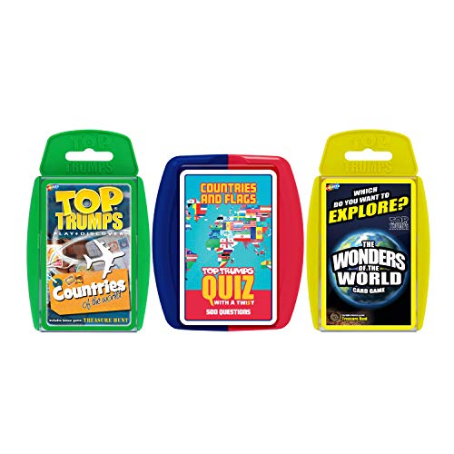 Top Trumps World Quiz Night Bundle Card Game; Entertaining and Educational Featuring 3 Different Games | Family Fun for Ages 6 & up