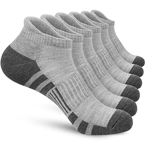 Felicigeely Ankle Running Socks Cushioned Low Cut Tab Athletic Socks for Men and Women Moisture Wicking Arch Support Sports Socks 6 pair