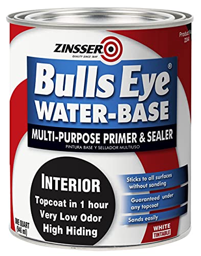 Zinsser 2244 Bulls Eye WB Primer Sealer, Quart, White, 12 Fl Oz