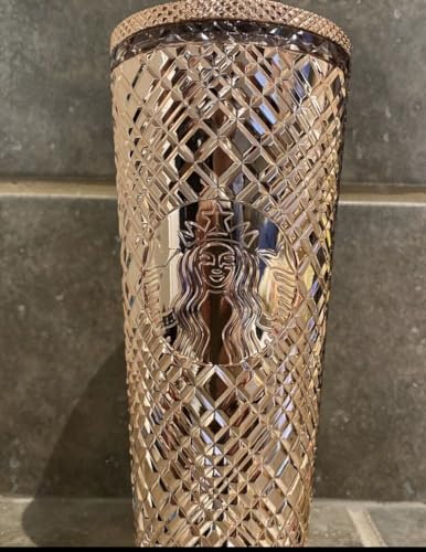 Starbucks 2023 Winter Holiday Jeweled 24oz Tumbler Cold Cup - Rose Gold