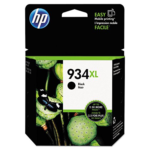 HP 934XL Black High-yield Ink Cartridge | Works with HP OfficeJet 6810; OfficeJet Pro 6230, 6830 Series | C2P23AN
