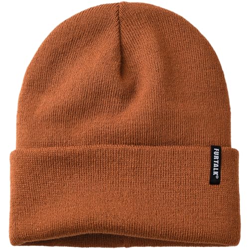 FURTALK Beanie Hat for Men Women Winter Hats for Women Men Soft Warm Unisex Cuffed Beanie Knitted Skull Cap