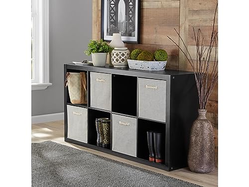 Better Homes and Gardens 8-Cube Organizer, Solid Black