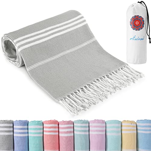 Cotton Turkish Beach Towels Quick Dry Sand Free Soft Absorbent Extra Large Xl Big Blanket Adult Oversized Bath Pool Swim Towel Lightweight Thin Sandless Fast Drying Compact No Sand Packable Foldable