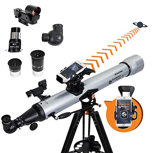 Celestron – StarSense Explorer LT 80AZ Smartphone App-Enabled Telescope – Works with StarSense App to Help You Find Stars, Planets & More – iPhone/Android Compatible