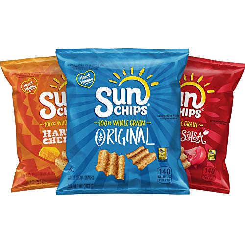 SunChips Multigrain Snacks, Variety Pack, 1 Ounce (Pack of 40)