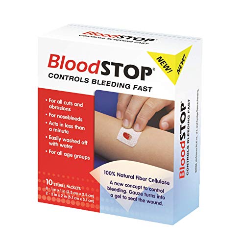 Bloodstop Hemostatic Dressing Controls Bleeding Fast10 Count