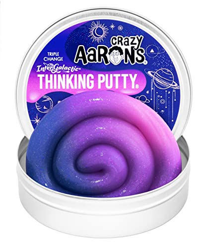 Crazy Aaron's Thinking Putty - Intergalactic Triple Color Changing Putty - Stress and Anxiety Reducing Putty for Kids - Non-Toxic, Never Dries Out
