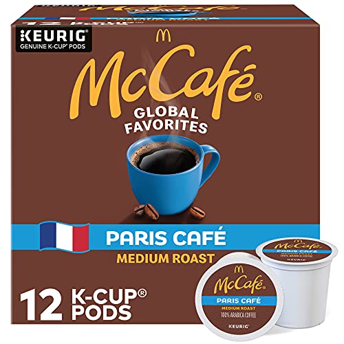 McCafe Paris Café, Single Serve Coffee Keurig K-Cup Pods, Medium Roast Coffee, 12 Count