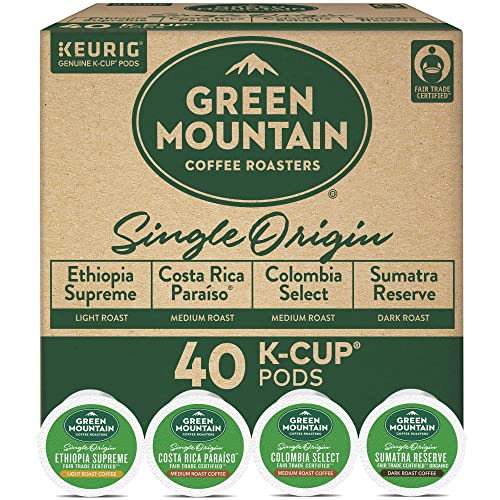 Keurig Green Mountain Coffee Roasters Single Origin Collection Variety Pack, Single-Serve K-Cup Pods, 40 Count